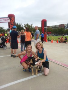 Rebekah, Elektra and me (very glad to be done) with the 2013 Run for Triumph.