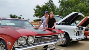 Anna and Shawn at the Northwood Church Car Show with Anna's 1968 Chevy El Camino (nicknamed Buckley).